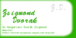 zsigmond dvorak business card