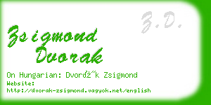 zsigmond dvorak business card